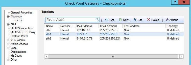 2. Under Network Objects, expand Check Point, right-click your device (for example, Checkpoint-ssl), and then click Edit. 3.