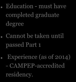 2014) - CAMPEP-accredited residency.