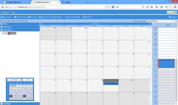 7.2 Linking to Outlook MailSite provides native support for Microsoft Outlook 2007, 2010 and 2013 shared calendars and contacts.
