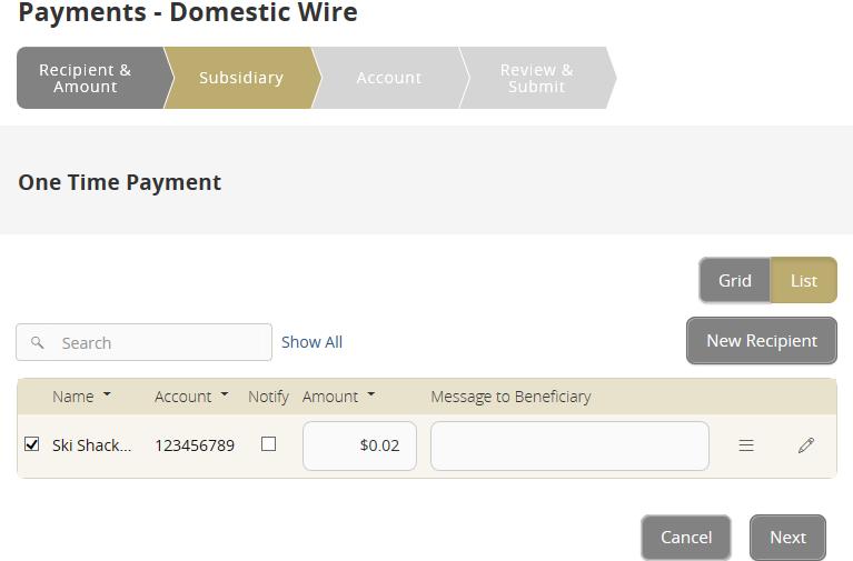 ACH & WIRE TEMPLATES/PAYMENTS Create a Domestic or International Wire Choose the ACH/Wire option under the Commercial menu to process a wire transfer.
