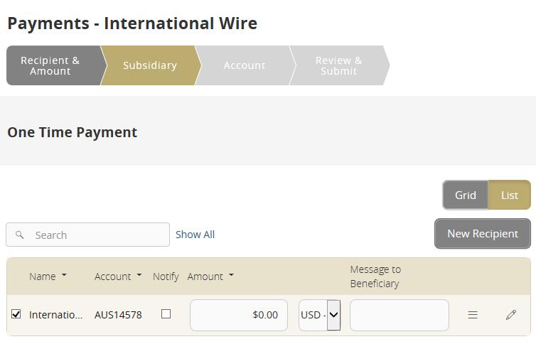 ACH & WIRE TEMPLATES/PAYMENTS Free Form Wire Choose the ACH/Wire option under the Commercial menu to process a wire transfer. Choose New Payment then International Wire.
