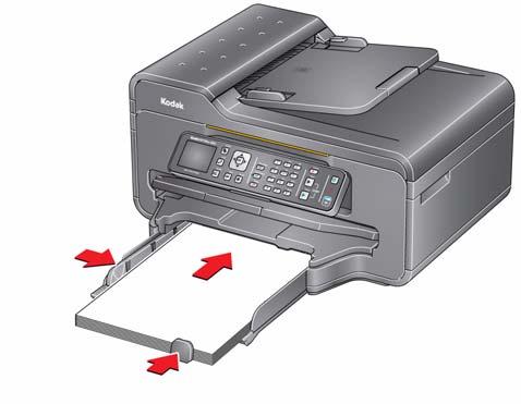 KODAK ESP Office 6100 Series All-in-One Printer 2. Make sure the left paper-edge guide is to the far left. 3. Move the front paper-edge guide forward until it is fully extended.