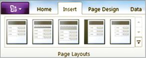 9 Ribbon is used often when designing your form. In this image it s displayed at the top of the page. To begin you ll create the layout of your form: 1 Click the Insert tab in the Ribbon.
