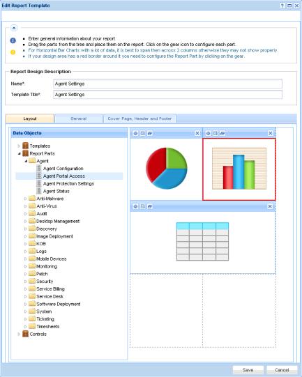 Report Templates A folder tree of existing templates also displays in the left hand pane.