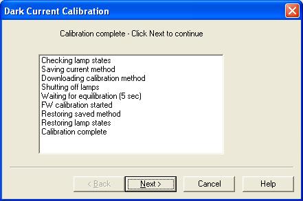 calibration. The status page appears. If the detector does not meet all the preconditions, click Cancel to exit the wizard.