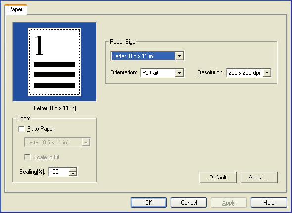 6.3.3 Paper tab The Paper tab is used for setting the paper destination and for printing. [OK] Click this button to exit the Properties dialog box and apply all settings you changed.