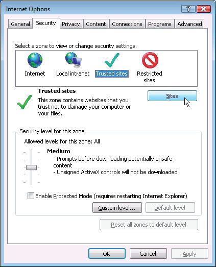 Check whether the LAN cable is firmly connected. Please change the Internet Explorer security setting as follows.