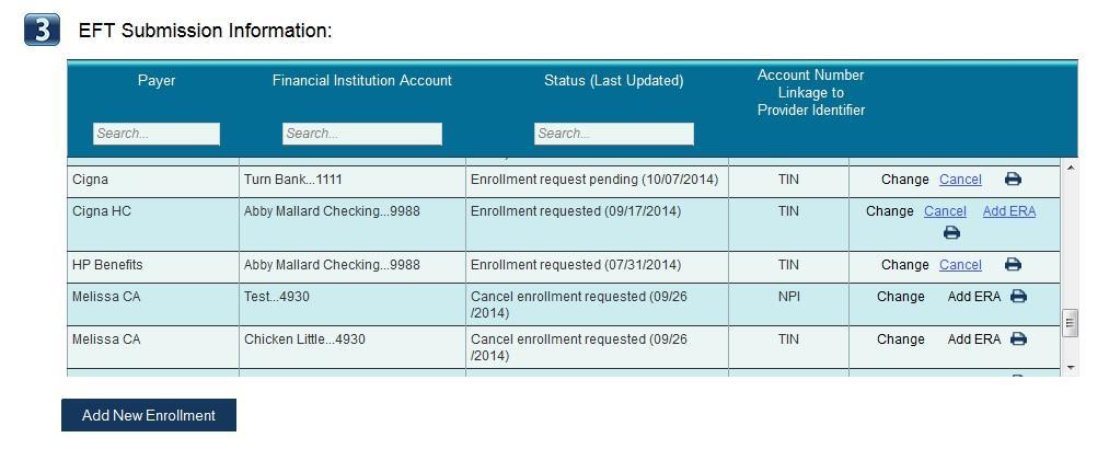 Once finished, you will see the changed enrollment appear on the summary page with a new status of Change Enrollment Requested. Remember that you will need to change each enrollment one at a time.