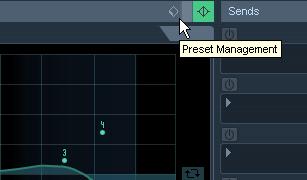 The Preset Management button allows you to recall and store presets. Choose from the list to get a sound that s close to what you want and then adjust it slightly.