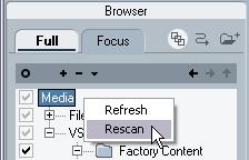 These are the physical locations on your computer that you can specify so that MediaBay will search for media content. Be sure to check the areas/ folders that you want the MediaBay to scan. 2.