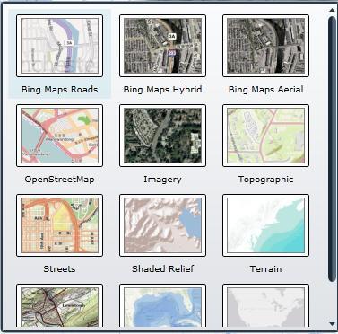 II. Choose Basemap The Web Map Viewer allows users to choose a different base map based on preference and cartographic content.