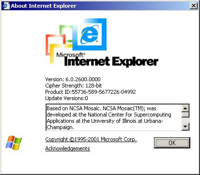 If the Cipher Strength is lower than 128 bit, e.g. 40 bit, then click on Update Information link located right next to it. Internet Explorer must be configured to access secure (https) sites.