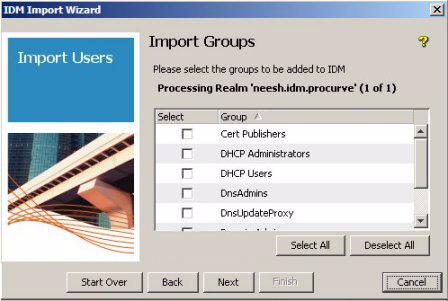 Using Identity Driven Manager Using the User Import Wizard 8.