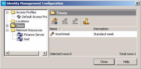Using Identity Driven Manager Configuring Times Configuring Times Times are used to define the hours and days when a user can connect to the network.
