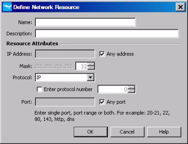 Using Identity Driven Manager Configuring Network Resources Adding a Network Resource To define a Network Resource: 1.