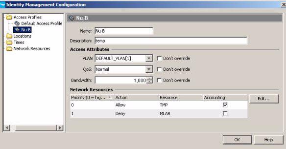 Using Identity Driven Manager Configuring Access Profiles Click the Access Profile node in the navigation tree, or double-click on a profile in the list to display the details of the selected profile.