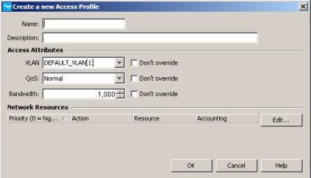 Using Identity Driven Manager Configuring Access Profiles Creating a New Access Profile 1.