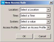 If you select ANY and the access profile for the rule points to a VLAN, ensure that the VLAN is configured on every switch to which users in this access policy group will be connecting Lists