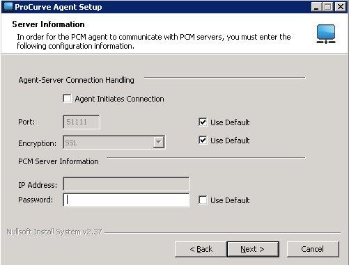 Getting Started Before You Begin Figure 2-2. Server Information For the Agent to communicate with the PCM server, these values MUST MATCH the values set on the PCM server for this Agent. a.