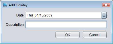Using Identity Driven Manager Device Finger Printing 2. Click Add to launch the Add Holiday window. Figure 3-11. Add Holiday 3. The Date field defaults to the current date.