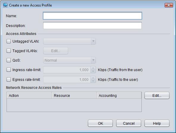 Using Identity Driven Manager Configuring Access Profiles Select the Access Profile node from the navigation tree, or double-click a profile from the list to display the details of the selected