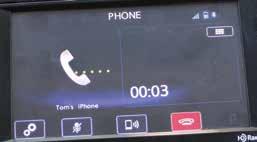If the audio system is on, the audio system will mute and a voice prompt will inform you. Press the phone off hook button to accept the call.