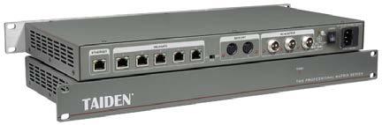HCS-8300KMX2 Congress Gigabit Network Switcher HCS-8368T Distributor Based on TAIDEN originated GMC-STREAM Gigabit Multimedia Congress Stream technology Sync power on/off with the Congress Main Unit
