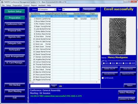 HCS-8229 Fingerprint Identification Management Software Module Fingerprint management Fingerprint management and delegate management sub modules Fingerprint management: Enroll fingerprint and the
