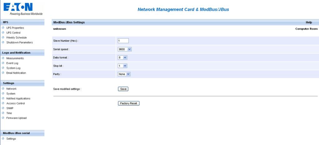 4 Additional Web pages The Modbus MS card parameters could be set