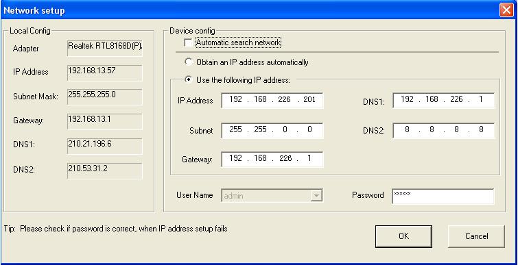 Chaptterr 8 IIP--Tooll Modify IP address and click OK button to exit the dialog box.