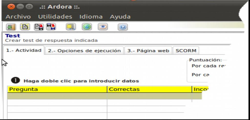 C. A simple example. Creating a test. Introduction to Ardora Let s suppose you want to create a quiz with a series of questions about a particular topic with a multiple choice format.