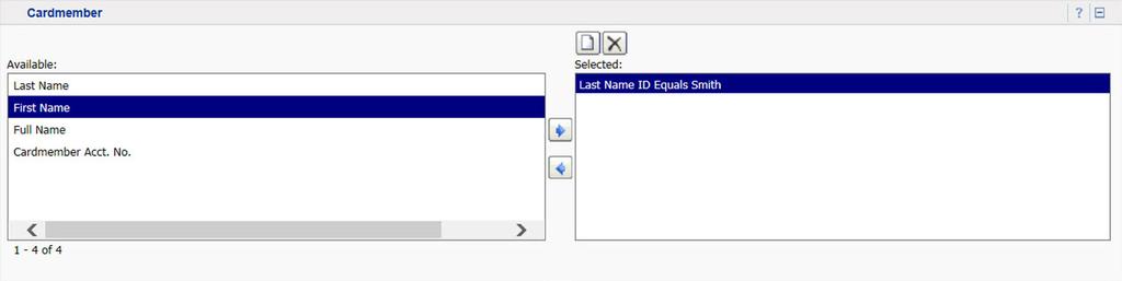 Example: Filtering by a Cardmember Account Number