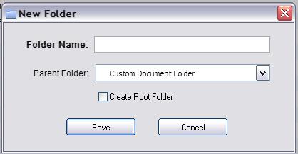 The user can simply give the folder a name and click save. It will automatically create a subfolder under the current highlighted folder.
