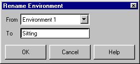 4.3. Rename Environment 1 A. Click in the Load Environment window to get the drop down list. B. Pick Rename Environment. You want to use descriptive names. 4.3.A 4.3.B C.