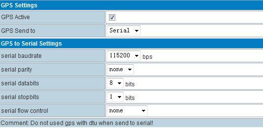 If the user chooses TCP/IP method, please configure the GPS to NET Settings. If the user chooses Serial method, please configure the GPS to Serial Settings.