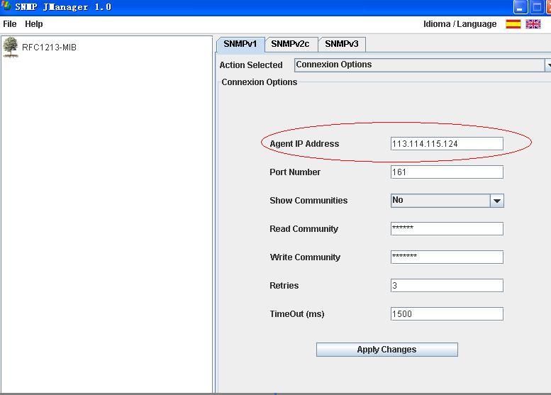 Host/Lan: Set the network range to visit the router via SNMP, default we set all as 0.