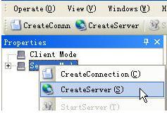 Firstly, click Server Mode, and CreateServer.
