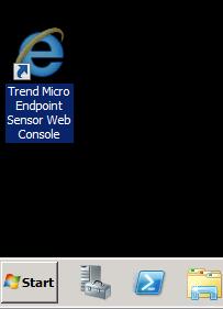 Trend Micro Endpoint Sensor Installation Setup launches your default web browser, which allows you to access the Endpoint Sensor management console.