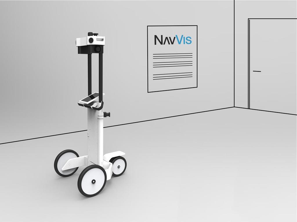 Indoor Mapping with M3 Trolley Positioning inspired by nature 6 high-resolution cameras Push start record on the touch screen automated