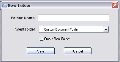 Once selected, the New Folder dialog box will appear. You can simply give the folder a name and click save.