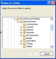 The following dialog will appear: Once selected, the entire folder will be uploaded, creating the subfolder