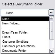 Select a Document Folder You have the ability to associate a project with a Document Folder that resides on the Document Manager.