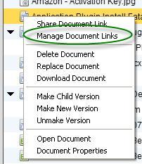 Managing Shared Folders & Documents You also have the ability to easily manage any active links through the Manage Document/Folder Links