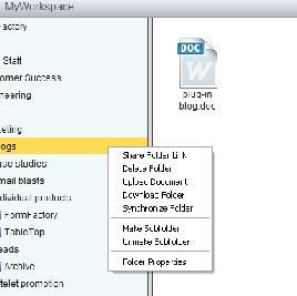 Context Sensitive Shortcut Menus The Document Manager contains a number of
