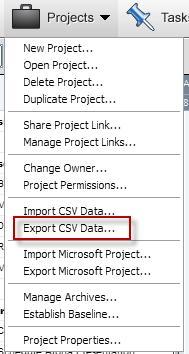 Project Import/Export DreamTeam provides users with the ability to easily import and export project files in one of two file formats. A. Import/Export CSV B. Import/Export Microsoft Project A.