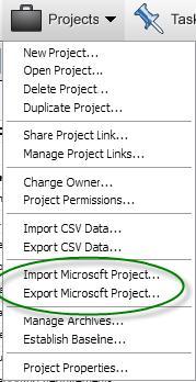 B. Import from Microsoft Project DreamTeam also enables you to import project files from Microsoft Project. To import a Microsoft Project file into DreamTeam: 1.