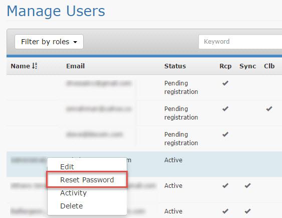 Click Action > Create new user. In the New User dialogue box, enter details e.g. User Name, email, permissions etc. 2.
