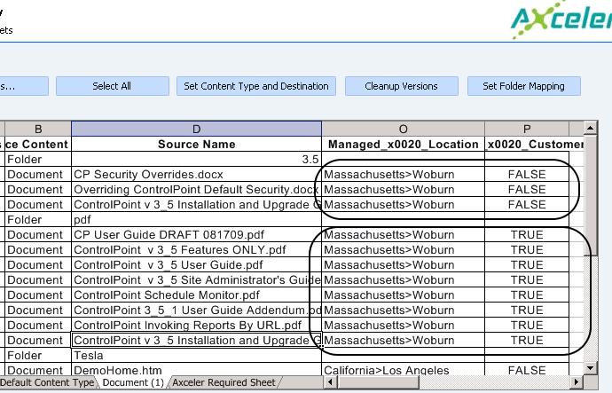 If you choose to export the contents of the Folder to column mapping window, the choices drop-downs be retained in the Excel version of the worksheet.