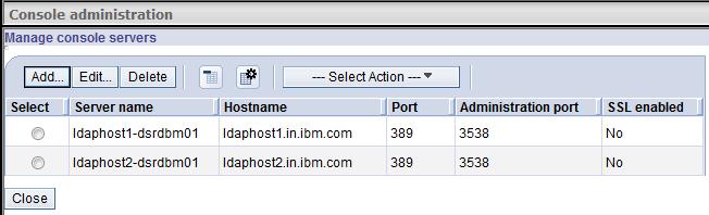 The panel in Figure 6 also prompts you for a Port number and an Administration port number. Use the command line tool idsilist -a to find out these values. See, for example, the output in Listing 5.