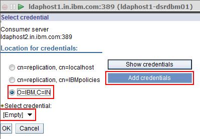 If any entry information on server ldaphost1.in.ibm.com changes by any client, then the same operation will be replicated to server ldaphost2.in.ibm.com using these bind credentials.